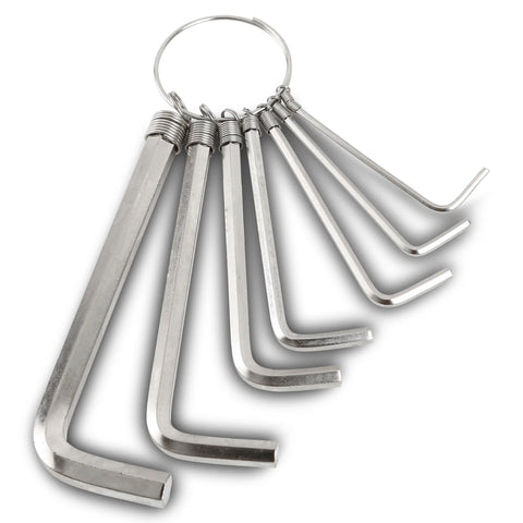 GreatNeck 7 Piece Metric Hex Key Ring Set: 1.5mm, 2mm, 2.5mm, 3mm, 4mm, 5mm, and 6mm (HKM7C)