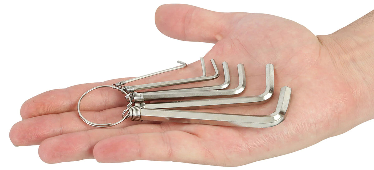 GreatNeck 7 Piece Metric Hex Key Ring Set: 1.5mm, 2mm, 2.5mm, 3mm, 4mm ...