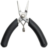 4" Mini Long Nose Pliers with Serrated Jaws, Cushion Grip Handles, Return Spring, Ideal for Close Quarters