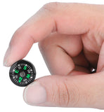 20mm Button Compass for DIY Paracord Survival Bracelets, Camping, Hiking