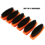 GreatNeck 6 Pack Fingernail Brushes, Red Hard Bristle Nail Brushes | Professional Quality, Ideal for Mechanics and Gardeners, Men and Women | Convenient Handle for Deep Nail Cleaning (19025)
