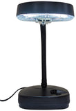 Tabletop Magnifying Light with 12" Flexible Neck, 4X and 8X Magnification, 11W Fluorescent Lamp