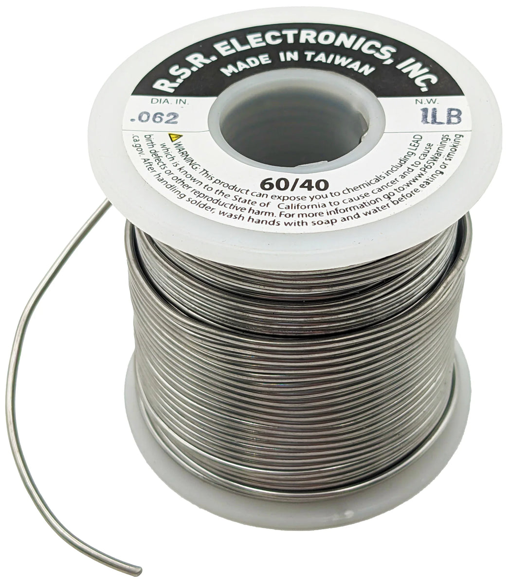 1 Lb Roll 60/40 Rosin Core Solder Wire - .062" Thickness, Made In USA