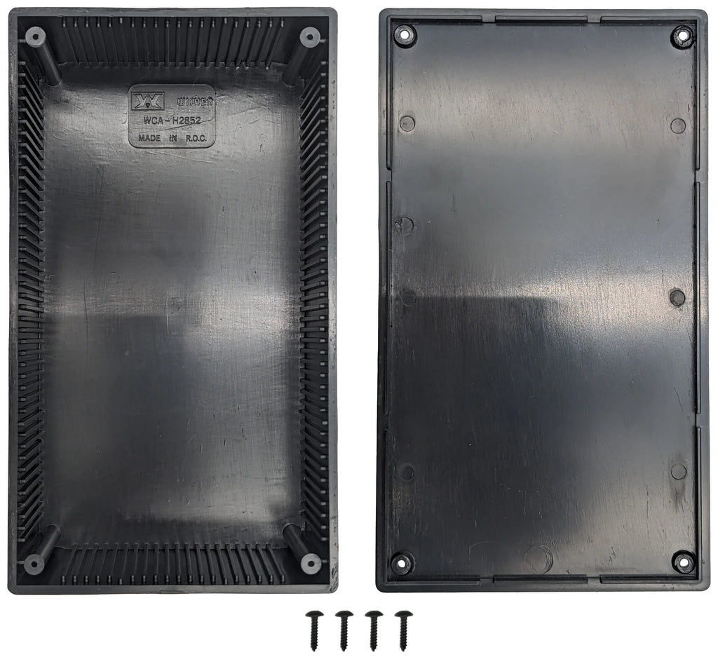 Black Plastic Enclosure Project Box with Lid and Screws, 7.5 Black Plastic Enclosure Project Box with Lid and Screws, 7.5