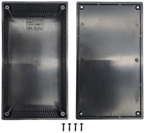 Black Plastic Enclosure Project Box with Lid and Screws, 7.5 Black Plastic Enclosure Project Box with Lid and Screws, 7.5