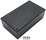 Black Plastic Enclosure Project Box with Lid and Screws, 7.5" x 4.25" x 2.25"