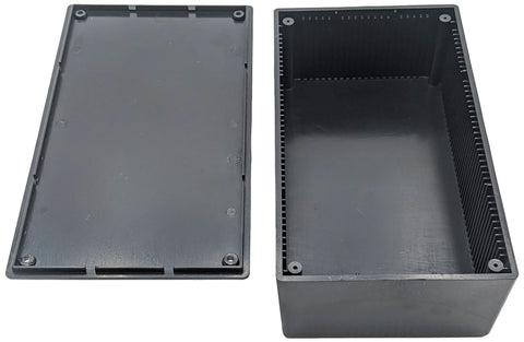 Black Plastic Enclosure Project Box with Lid and Screws, 7.5 Black Plastic Enclosure Project Box with Lid and Screws, 7.5