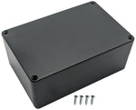 Black Plastic Enclosure Project Box with Lid and Screws, 5.89" x 3.89" x 2.36"