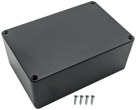 Black Plastic Enclosure Project Box with Lid and Screws, 5.89 Black Plastic Enclosure Project Box with Lid and Screws, 5.89