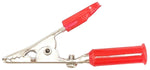 Alligator Clips , Screw Type, 2.5" long, Insulated Handle, Red