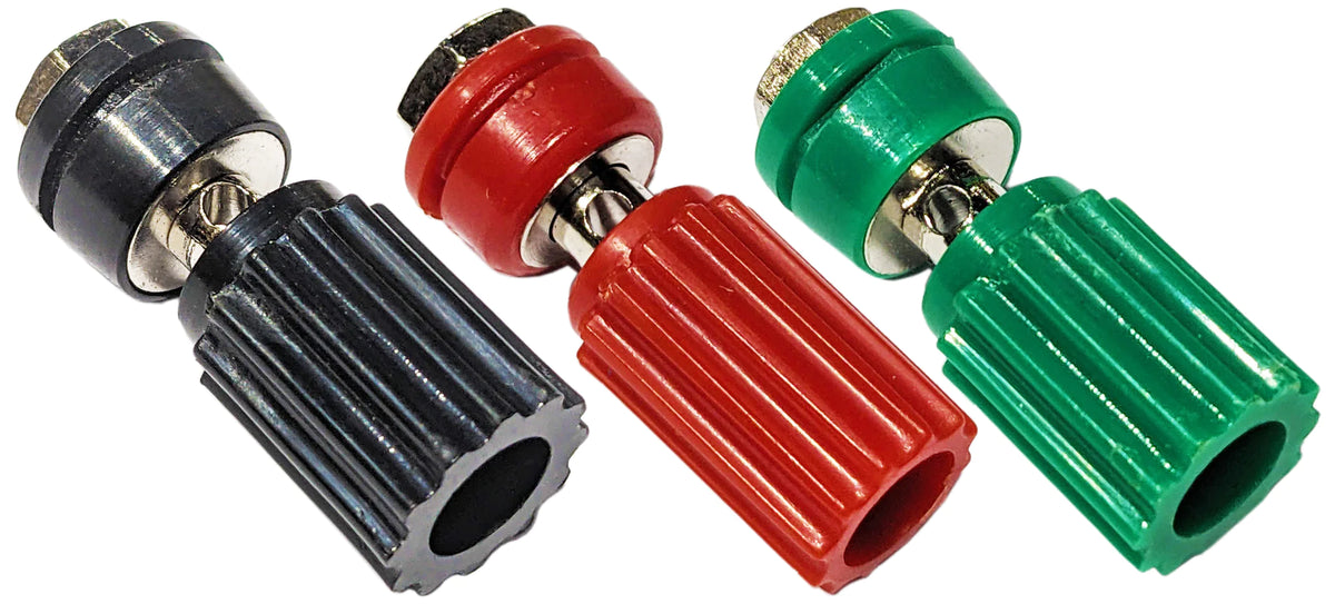 3 Piece Binding Post Set, Chassis Mount for Solderless Breadboard In