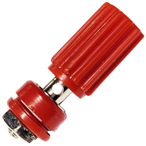 Replacement Red Binding Post, Chassis Mount for Solderless Breadboard (0.43" Diameter x 1" Length)