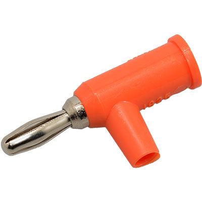Banana Plug Stack Up With Safety Collar, Solderless, Orange (1825-3)