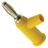 Banana Plug Stack Up With Safety Collar, Solderless, Yellow (1825-4)