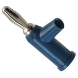 Banana Plug Stack Up With Safety Collar, Solderless, Blue (1825-6)