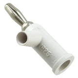 Banana Plug Stack Up With Safety Collar, Solderless, White (1825-9)