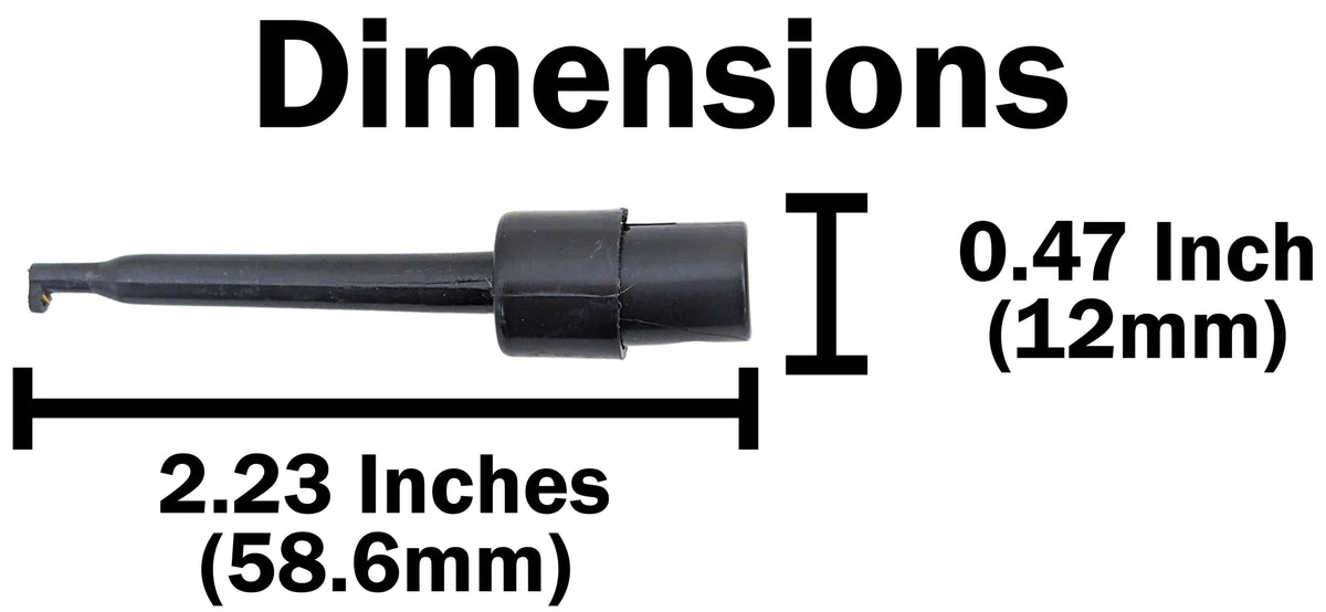 Cal Test Scope Spring Hook Black Spring-Loaded Mini Hook for Building Test Leads – Electronix Express