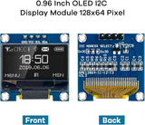 0.96" OLED I2C IIC Display Module, 28x64 Pixel SSD1306 Mini Self-Luminous OLED Screen Board Compatible with Arduino & Raspberry Pi