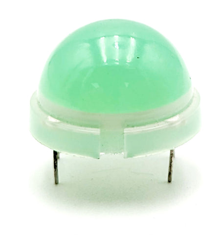 20mm Big Dome  LED, Green Color, 30–45 mcd Luminous Intensity, 4 Pin DIP Socket