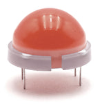 20mm Big Dome  LED, Red Color, 30–45 mcd Luminous Intensity, 4 Pin DIP Socket