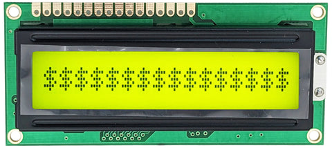 16 x 1 Character Dot Matrix LCD Module with Backlight, 64.0x13.8mm Viewing Area (JHD161A)