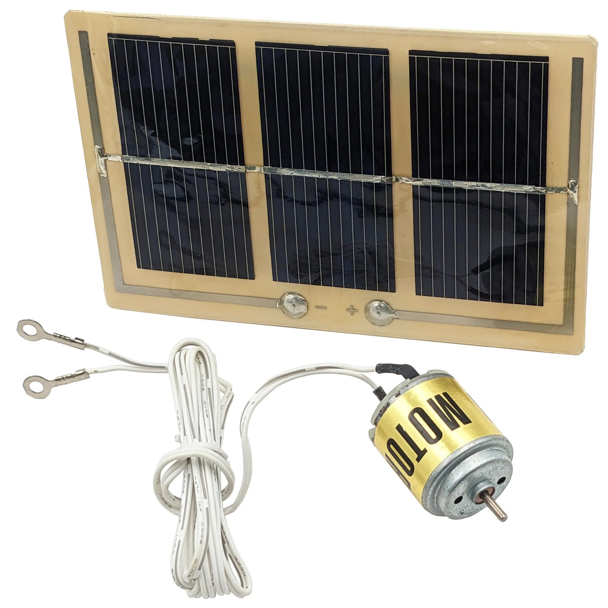 Solar Array System Motor Solar Motor Kit - Includes Solar Cell Module and Clip-on DC Solar Moto ...