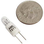 Mini 5mm Incandescent Lamp Bi-Pin (2 Pin) Base 12V, 40mA (7.5mm Bulb Height) T-1 3/4