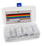 365 Piece Resistor Kit 1/2 Watt in Compartmentalized Cardboard Storage Box - Wide Variety of Values