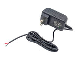 DC Power Adapter, 9V, 1A Open Leads (Red & Black), UL Listed, 5 Feet Cord