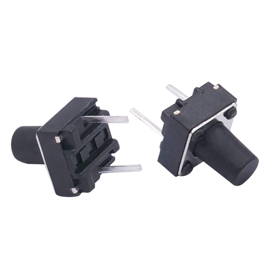 2 Pin Keypad Button 10 Pack 2 Pin Panel PCB Momentary Tactile Push Button, Size 6x6x7mm ...