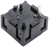 Momentary Switch SPST - Black Square Button (12.4mm x 12.4mm x 10.4mm)
