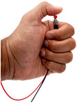 Momentary Switch with Open Wires, Red, 6" Long Wires