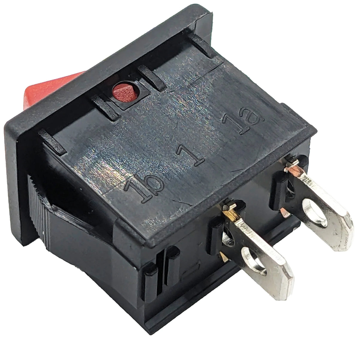 Rocker Switch, SPST, ON-OFF, Red with White Marking – Electronix Express