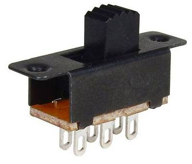 Mini Slide Switch DPDT with Solder Lug, 6 Pins