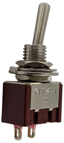 Mini SPST Toggle Switch with Solder Leads, ON - OFF (Single Pole Single Throw)