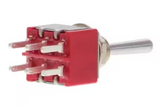 Miniature Economy Toggle Switch - DPDT - On-On - PC Leads
