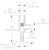Banana Plug Stack Up With Safety Collar, Solderless, White (1825-9)
