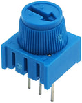 1M Ohm Cermet Potentiometer, Single Turn with Knob, 0.1" Pin Spacing for Breadboards