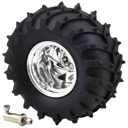 Dagu 120mm Spiked Rubber Wheel for RC / Robotics, 60mm Width, 4mm Axle (RS003CS)