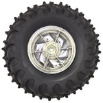 Dagu 120mm Spiked Rubber Wheel for RC / Robotics, 60mm Width, 4mm Axle (RS003CS)