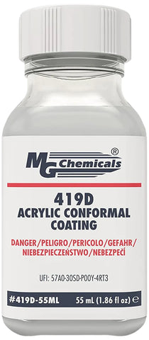 MG Chemicals Premium Acrylic Conformal Coating, 55 mL Bottle, IPC 830, UL 94V-0 (419D-55ML)