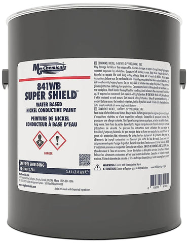MG Chemicals 841WB Super Shield Water Based Nickel Print Conductive EMF Shielding Paint, 3.6 Liters Liquid (841WB-3.78L)