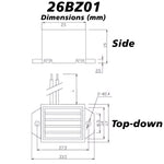 85dB Buzzer 3-6V DC with Wire Leads, 1.31" x 0.70" x 0.60"