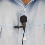 Mini Clip-on Microphone with 3.5mm Plug, 4½-foot Cable - Wearable on Shirt, Tie, or Pocket