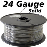 Black 1000 Feet, UL 1007/1569, 24 Gauge Solid Hook Up Wire (Tinned Copper), 300V Rating, 80ºC Temperature Rating