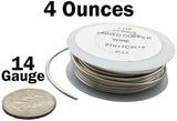14 Gauge Copper Wire with Silver-Colored Tin Coating, 4 Ounce Spool