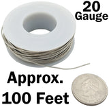 20 Gauge Copper Wire with Silver-Colored Tin Coating, 100 Foot Spool