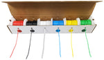 18 Gauge Hook Up Wire Kit - Stranded Wire, Tinned Copper - Includes 6 Different Color 25 Foot Spools