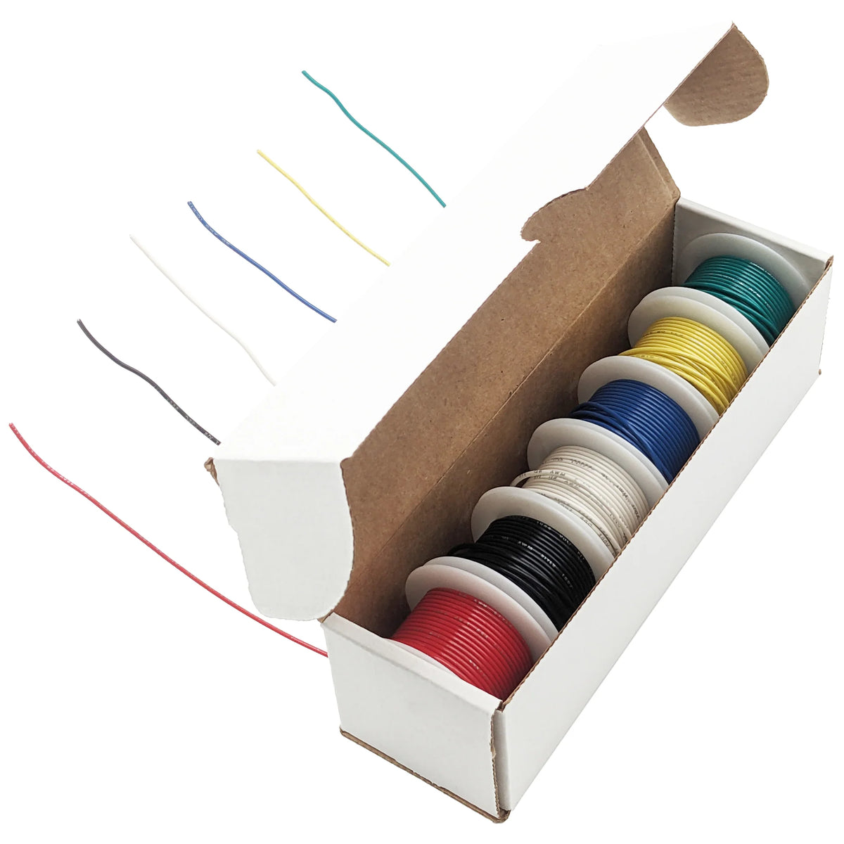 Stranded 20 Gauge Hook Up Wire Kit - Includes 6 Different Color 25 Foo ...