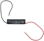 Single AAA Battery Holder with Wire Leads - Plastic, Color: Black, Size: 1.97"×0.53"×0.49"